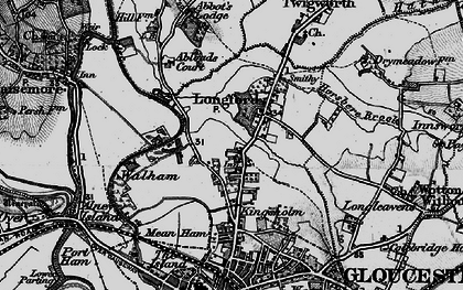 Old map of Longford in 1896