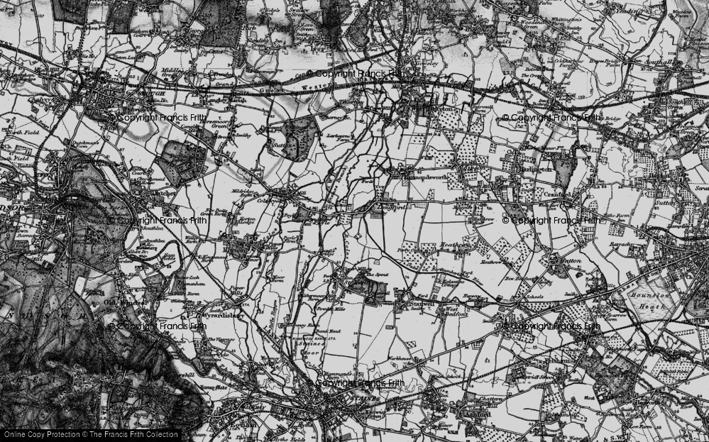 Old Map of Longford, 1896 in 1896