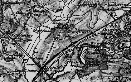 Old map of Buntingsdale Hall in 1897