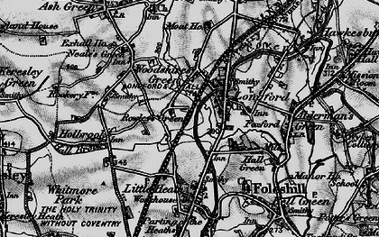 Old map of Longford in 1899