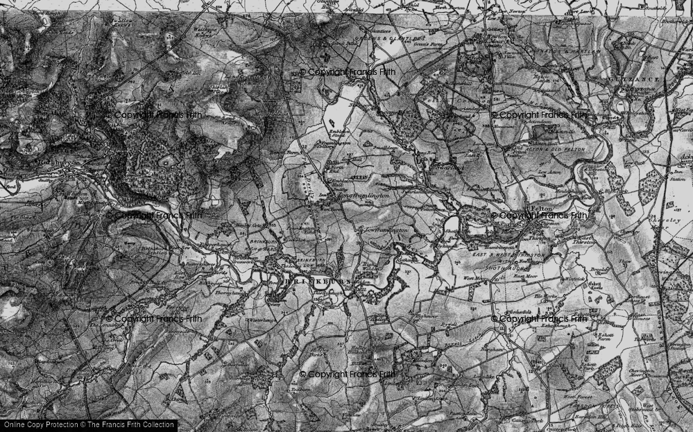 Old Map of Longframlington, 1897 in 1897