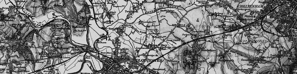 Old map of Longlevens in 1896