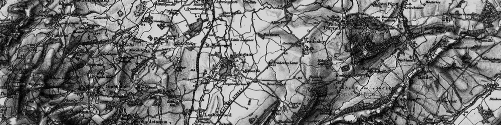 Old map of Longnor in 1899