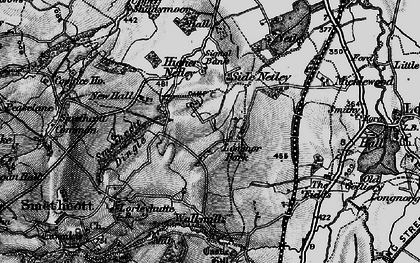 Old map of Longnor Park in 1899