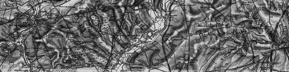 Old map of Longparish in 1895