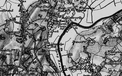 Old map of Longridge End in 1896