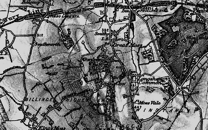 Old map of Longshaw in 1896