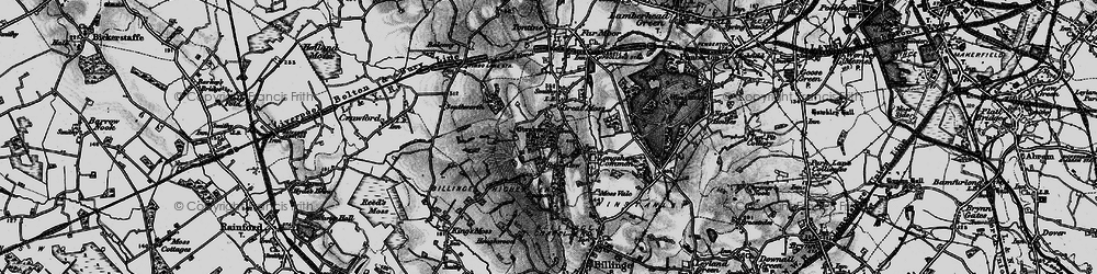 Old map of Longshaw in 1896