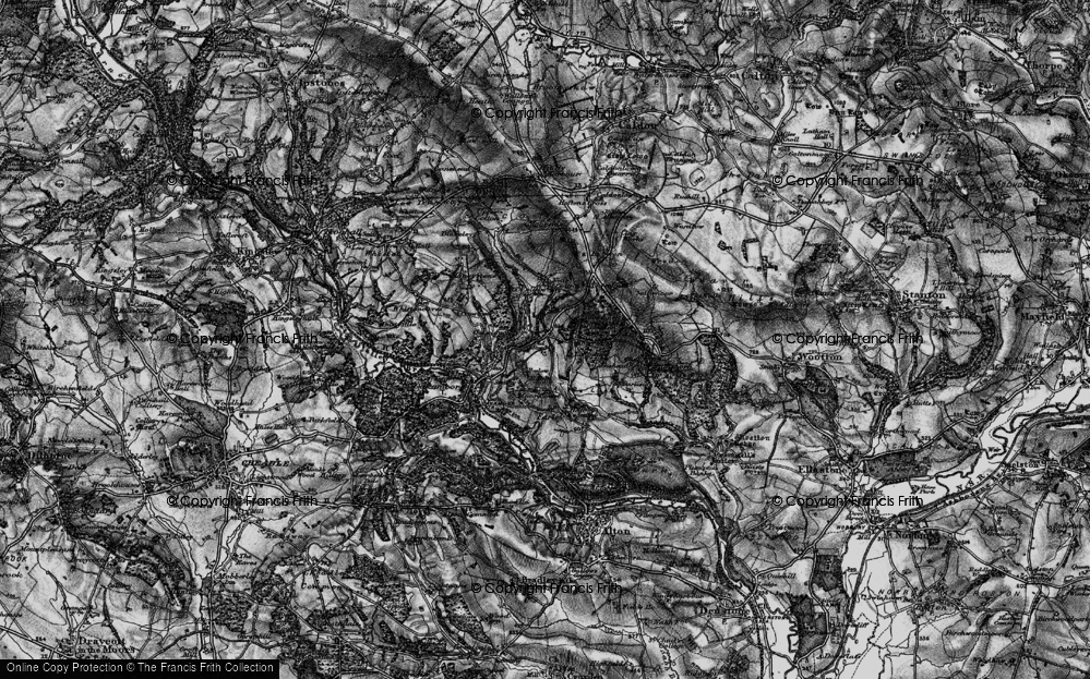 Old Map of Longshaw, 1897 in 1897