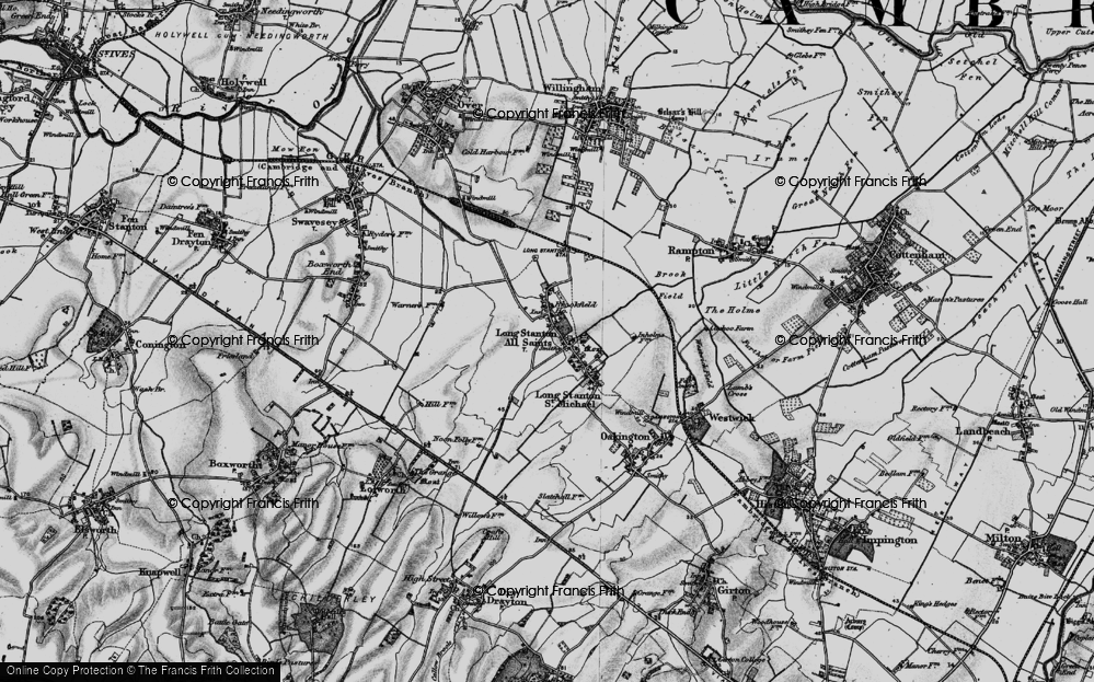 Old Map of Longstanton, 1898 in 1898