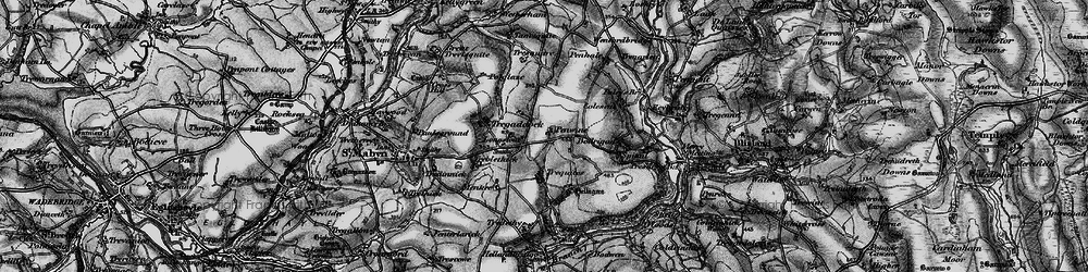 Old map of Longstone in 1895