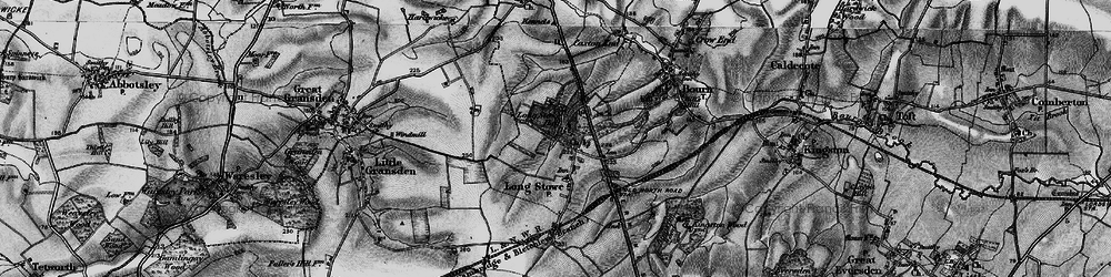 Old map of Longstowe in 1898