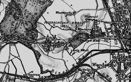 Old map of Longthorpe in 1898