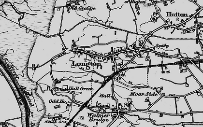 Old map of Longton in 1896