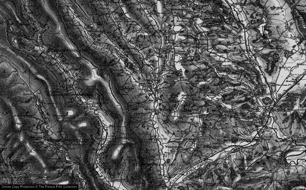 Old Map of Historic Map covering Longtown Castle in 1896
