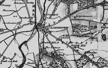 Old map of Burnfoot in 1897