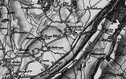 Old map of Longville in the Dale in 1899