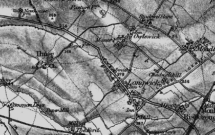 Old map of Longwick in 1895