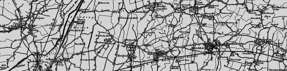 Old map of Loosegate in 1898