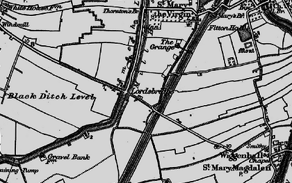 Old map of Lordsbridge in 1893