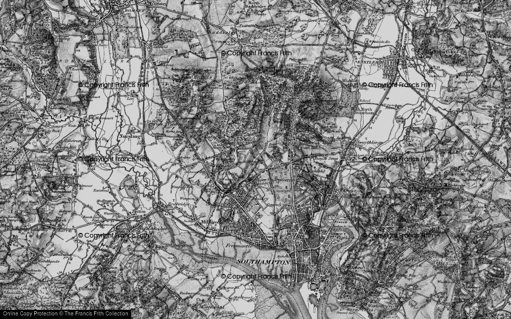 Old Map of Lordswood, 1895 in 1895
