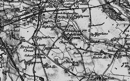 Old map of Lostock Green in 1896