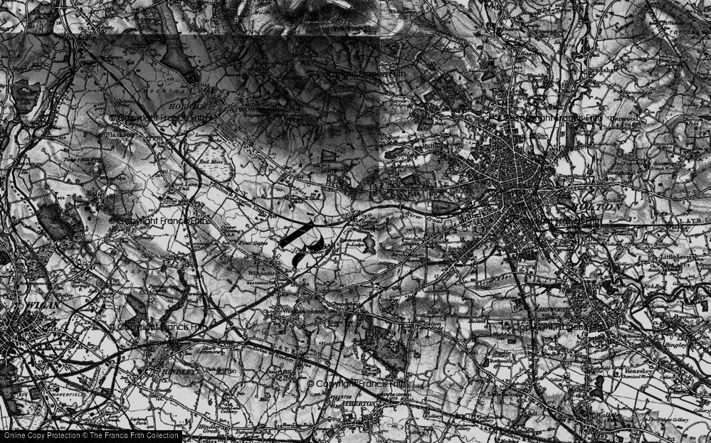 Old Map of Lostock Junction, 1896 in 1896