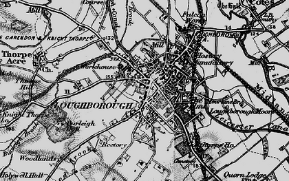 Old map of Loughborough in 1899
