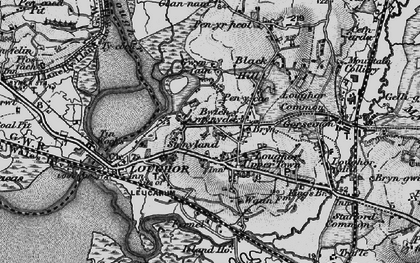 Old map of Loughor in 1897