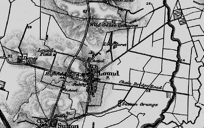 Old map of Lound in 1895