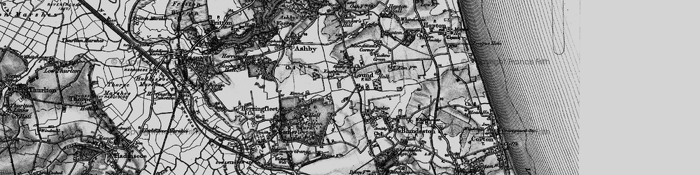 Old map of Lound in 1898