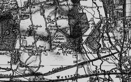 Old map of Love Green in 1896