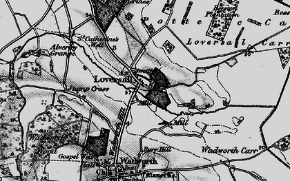 Old map of Loversall in 1895