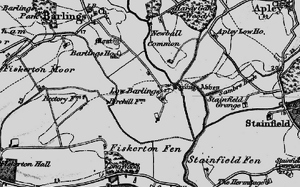 Old map of Low Barlings in 1899