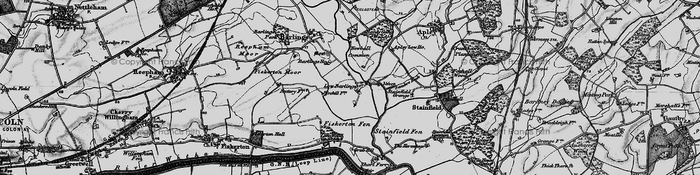 Old map of Low Barlings in 1899