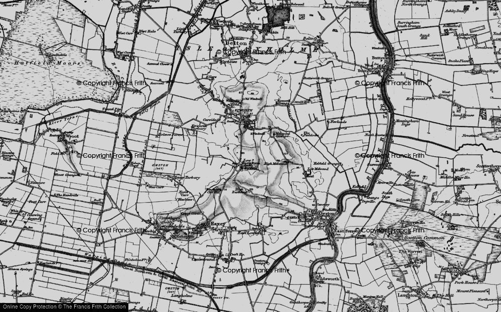 Old Map of Historic Map covering High Burnham in 1895