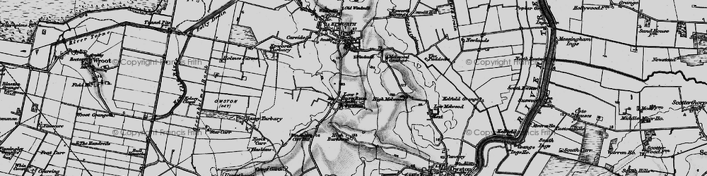Old map of High Burnham in 1895