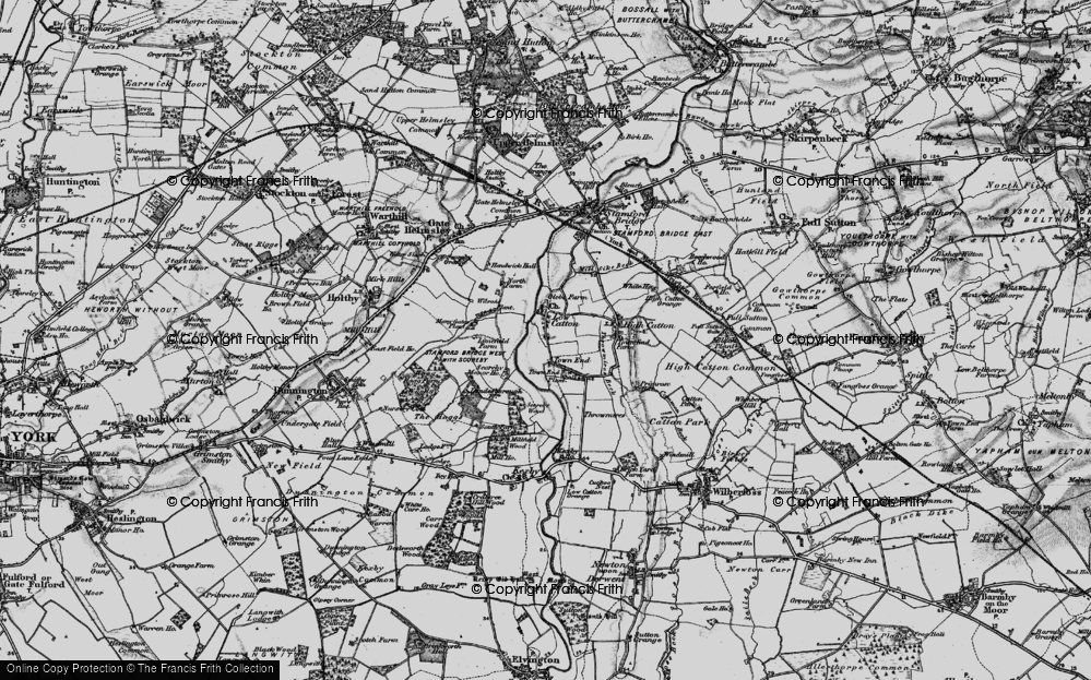 Old Map of Low Catton, 1898 in 1898