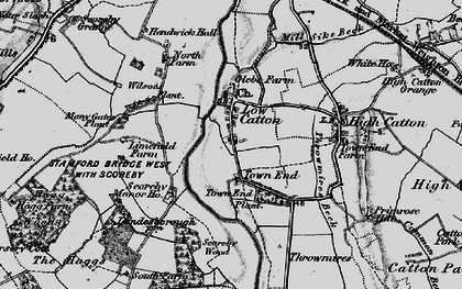 Old map of Low Catton in 1898