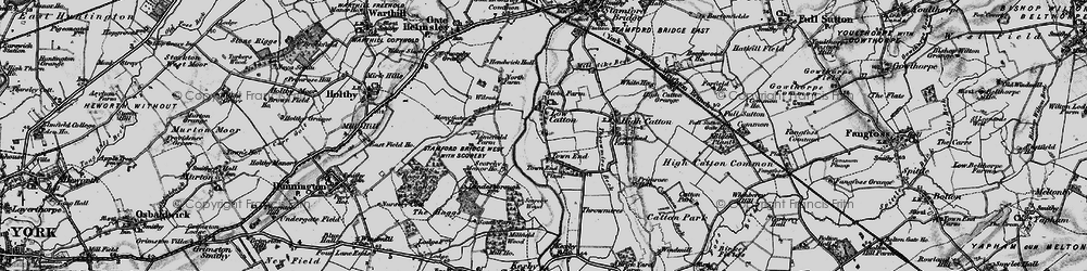 Old map of Low Catton in 1898