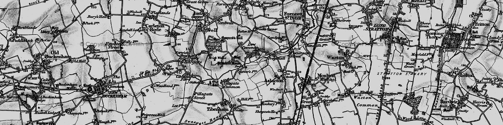 Old map of Low Common in 1898
