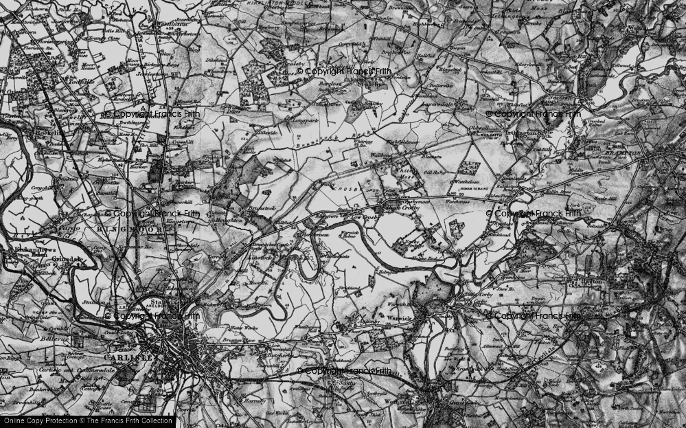 Old Map of Low Crosby, 1897 in 1897