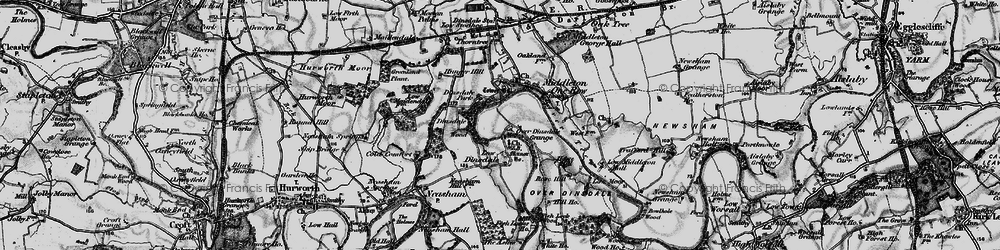 Old map of Low Dinsdale in 1898