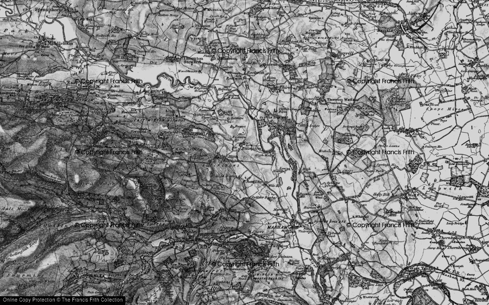 Old Map of Low Ellington, 1897 in 1897