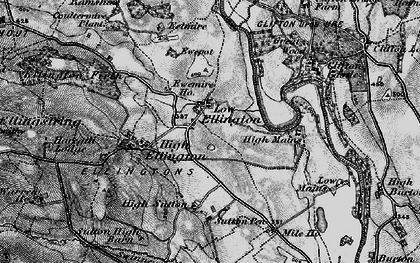 Old map of Low Ellington in 1897