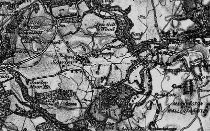 Old map of Wet Car Wood in 1897