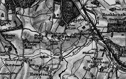 Old map of Nowton Park in 1898