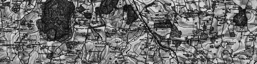 Old map of Nowton Park in 1898