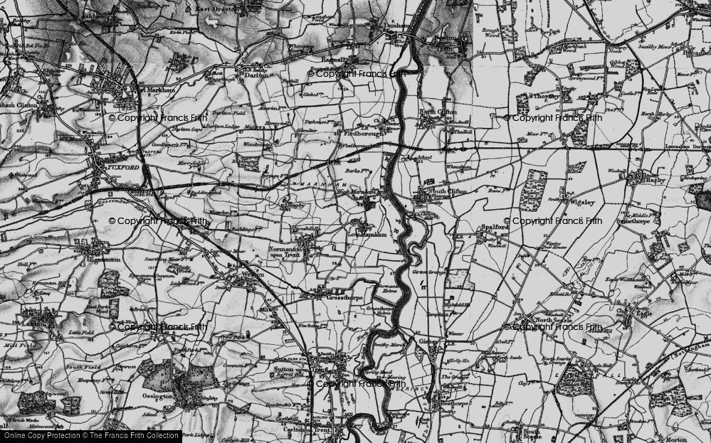 Old Map of Low Marnham, 1899 in 1899