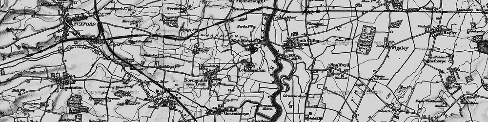 Old map of Low Marnham in 1899